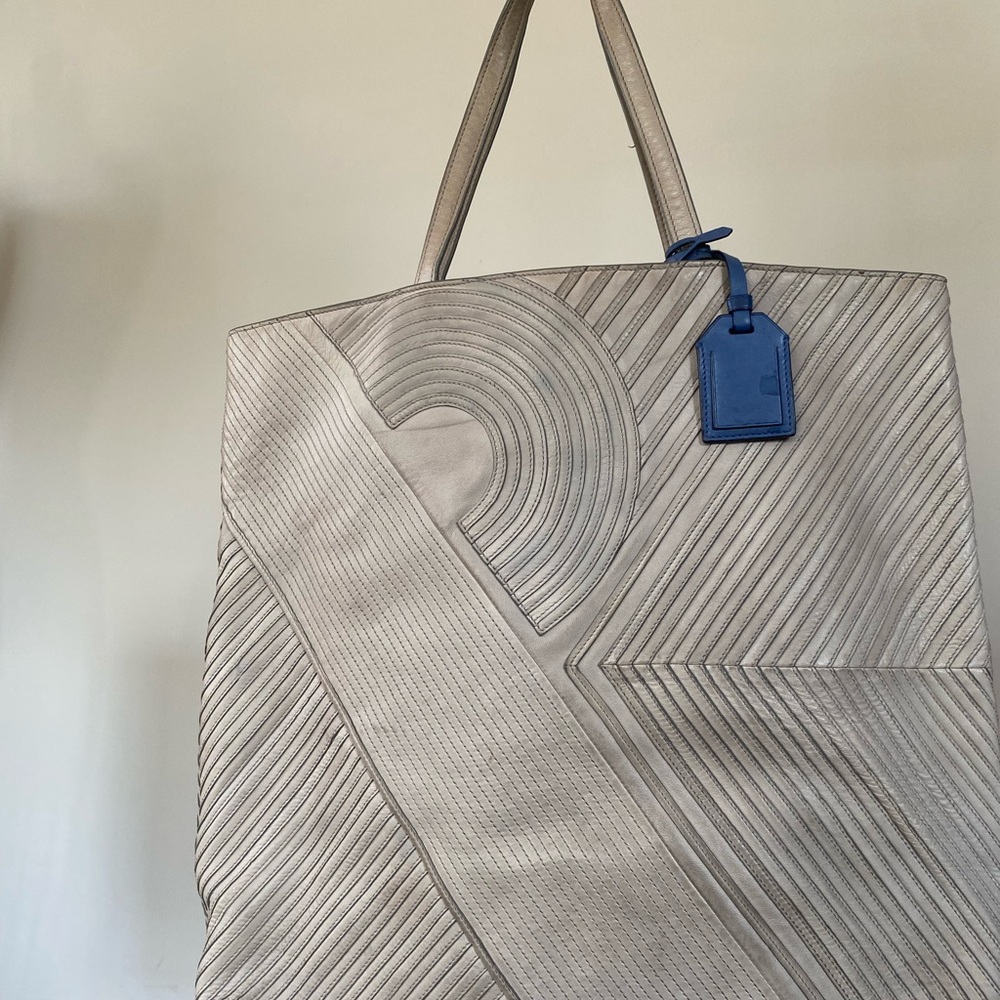 Reed Krakoff large abstract RK print leather tote bag